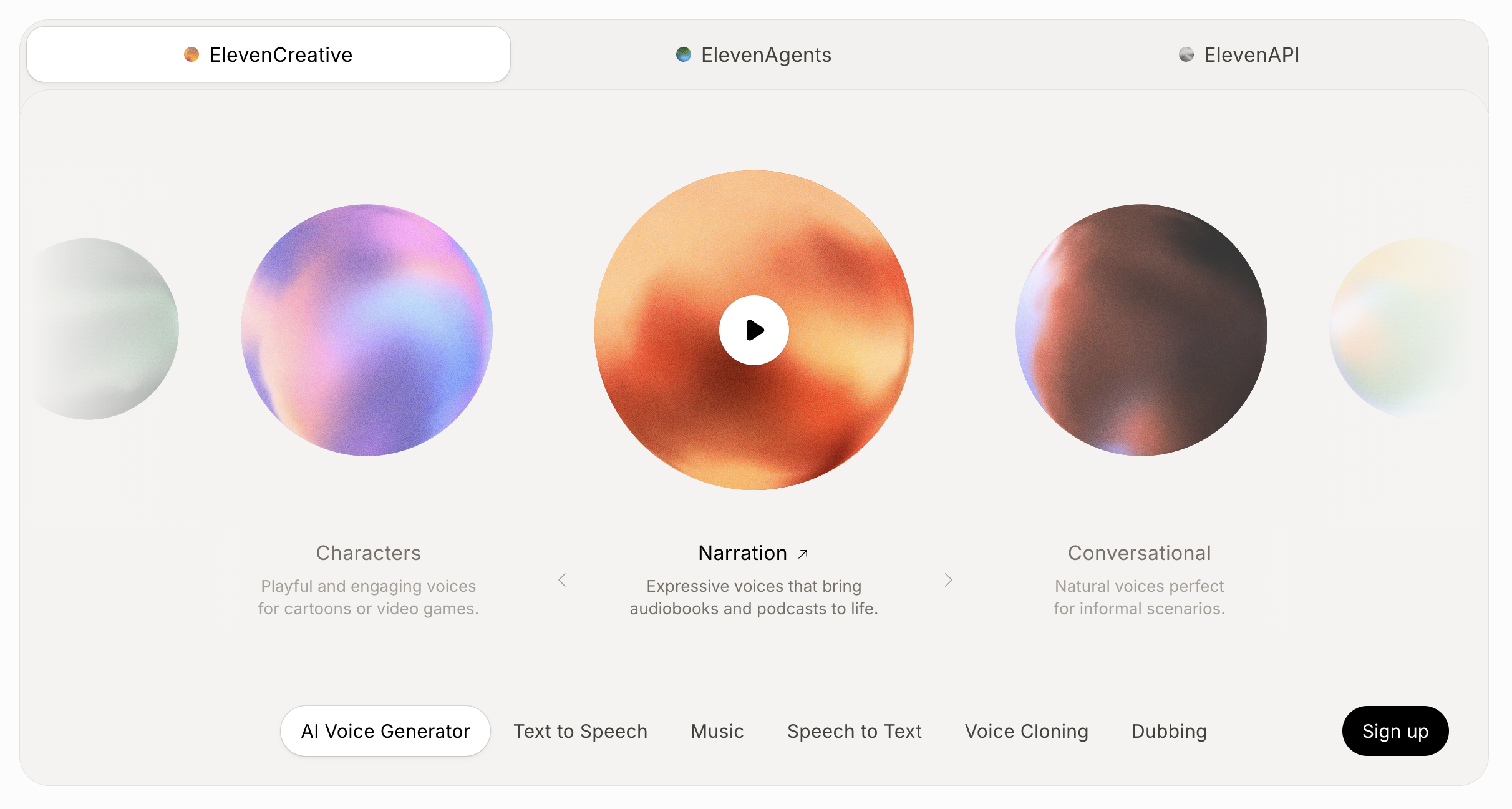 AI Voice Generator Landing Page