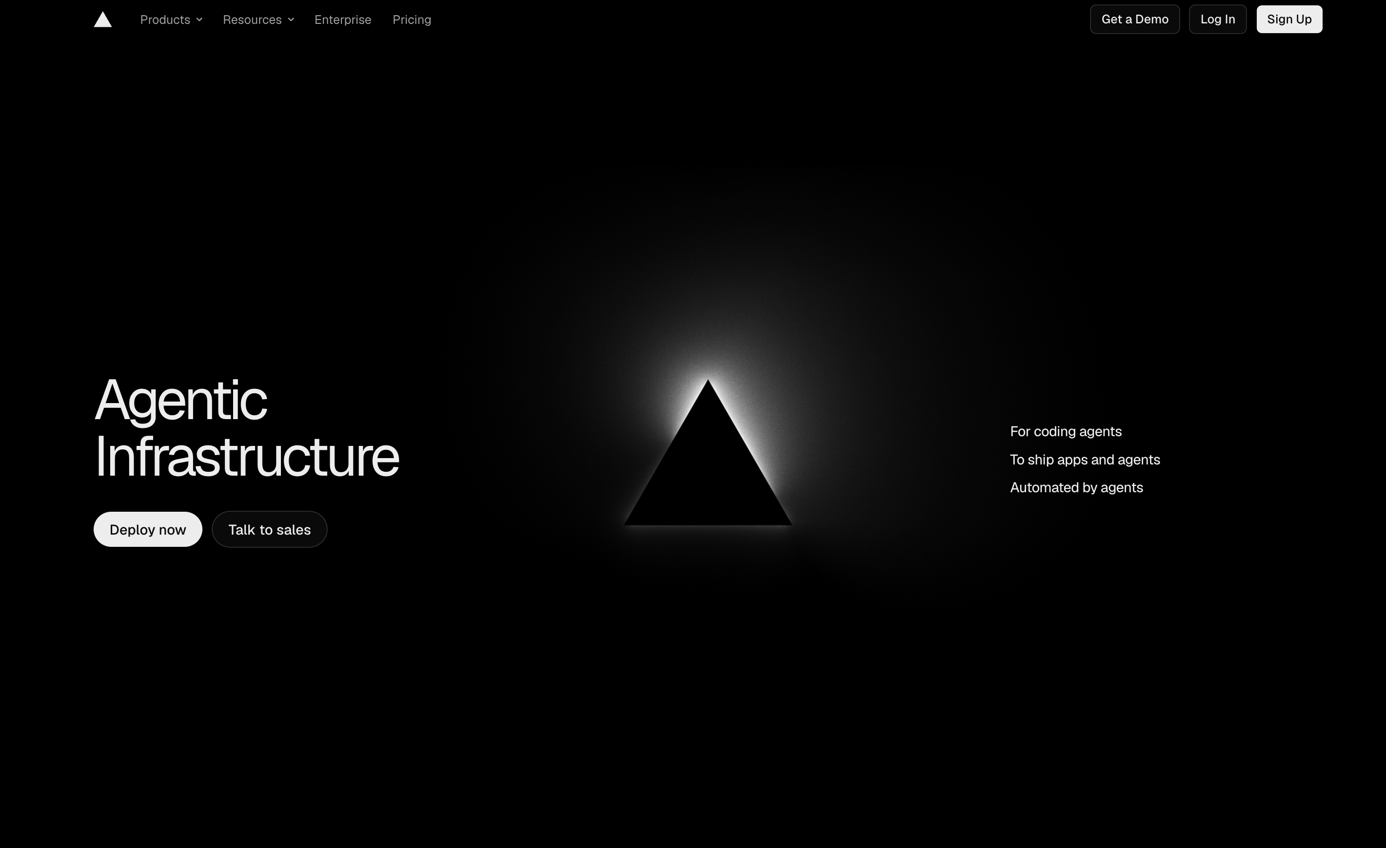 Agentic Infrastructure Landing Page