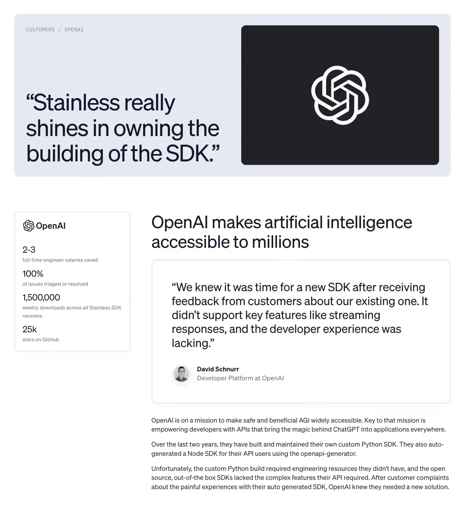 OpenAI SDK Case Study