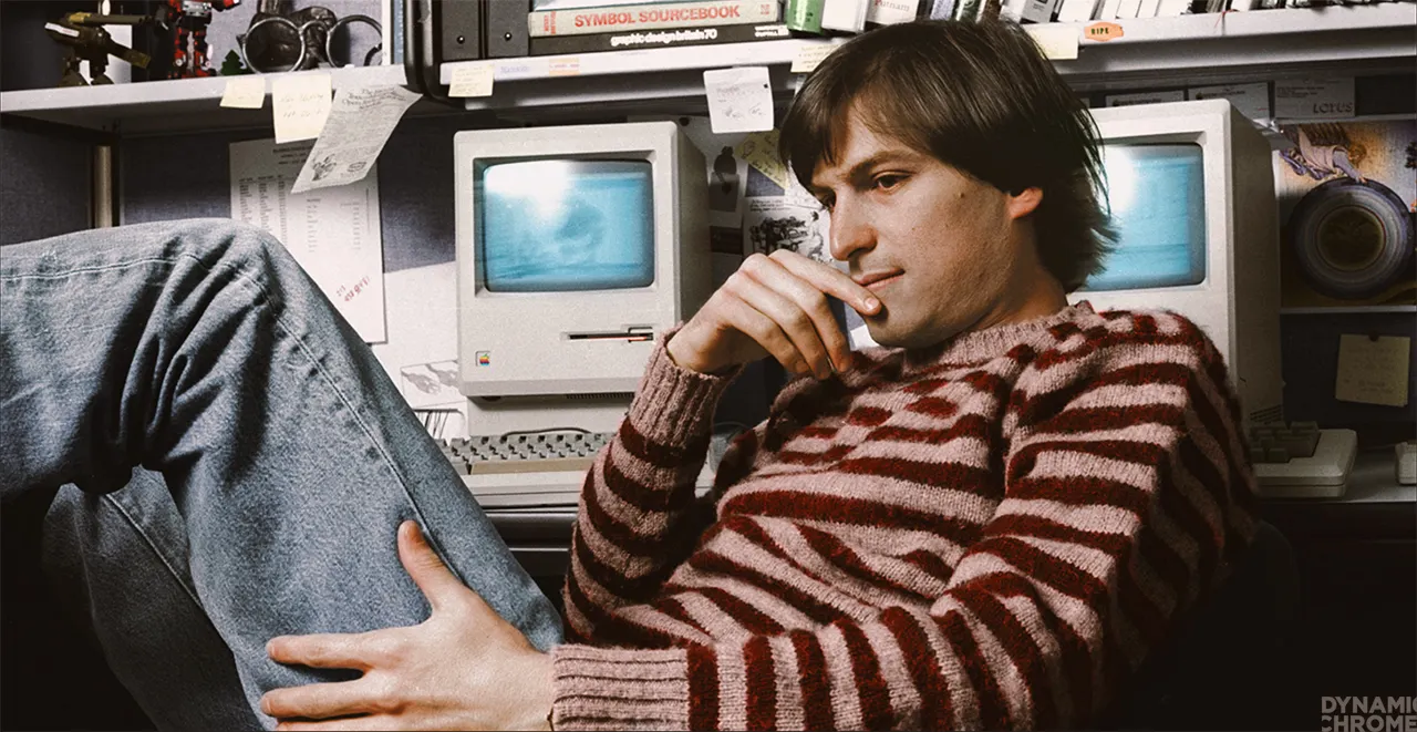 Steve Jobs in his office
